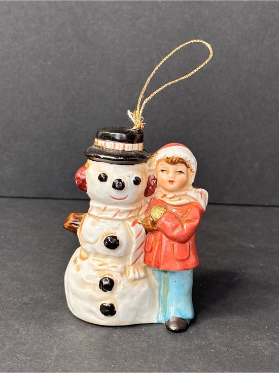 Bronson Imports Other - Vtg Bronson ImportsCeramic Hanging Decorative Snowman & Child Christmas Ornament